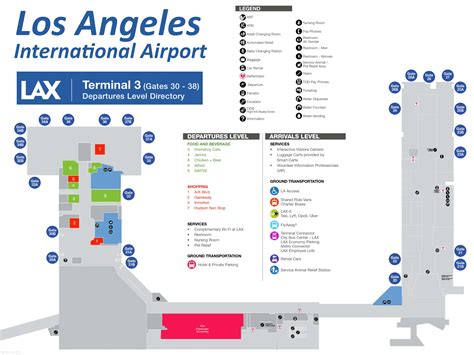 map of terminal 3 lax.